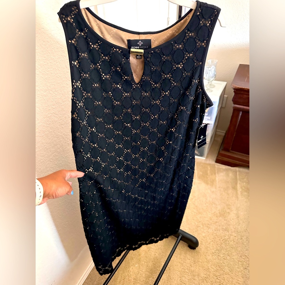 Black knee length dress